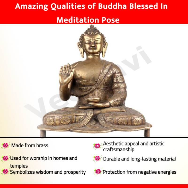 Buddha in Meditation Pose Wall Hanging- Vedic Vaani